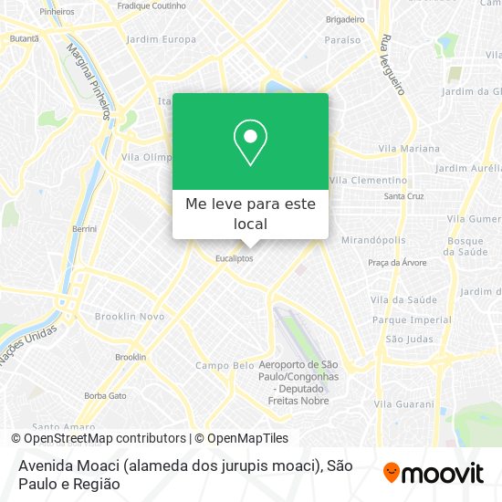 Avenida Moaci (alameda dos jurupis moaci) mapa