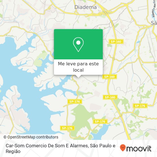 Car-Som Comercio De Som E Alarmes, Rua André Mussolino, 150 Eldorado Diadema-SP 09972-140 mapa