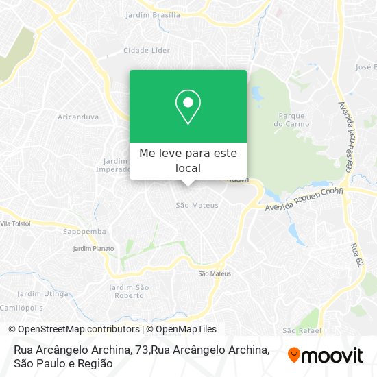 Rua Arcângelo Archina, 73,Rua Arcângelo Archina mapa