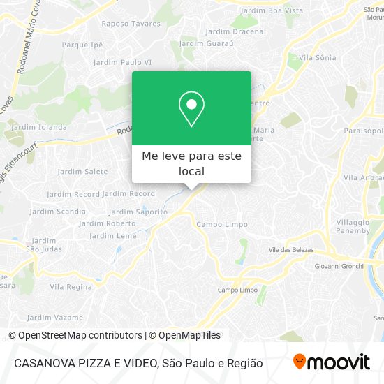 CASANOVA PIZZA E VIDEO mapa