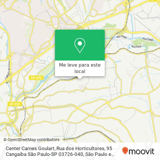 Center Carnes Goulart, Rua dos Horticultores, 95 Cangaíba São Paulo-SP 03726-040 mapa