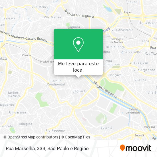 Rua Marselha, 333 mapa