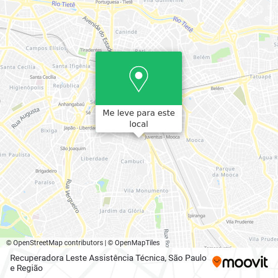 Recuperadora Leste Assistência Técnica mapa