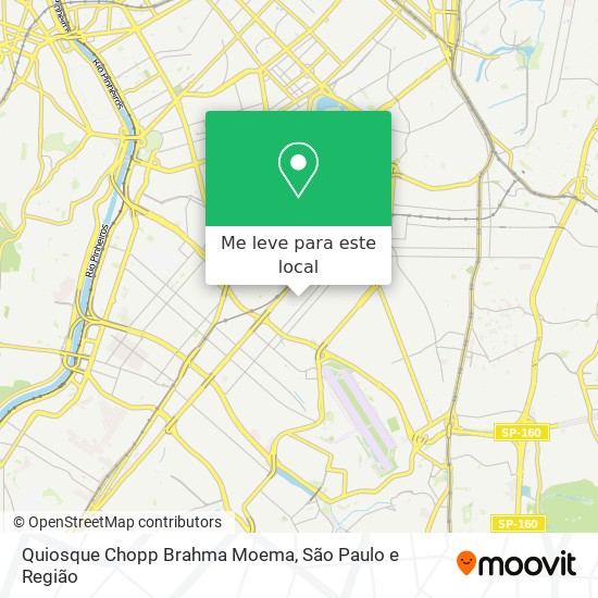 Quiosque Chopp Brahma Moema mapa