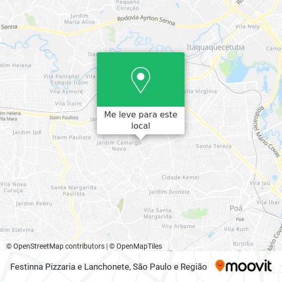 Festinna Pizzaria e Lanchonete mapa