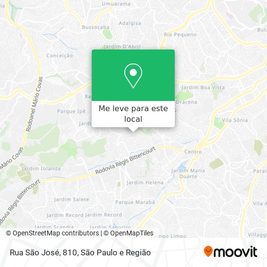 Rua São José, 810 mapa