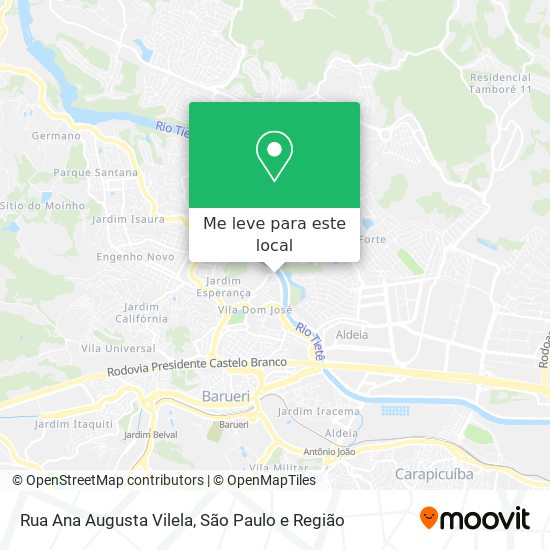 Rua Ana Augusta Vilela mapa