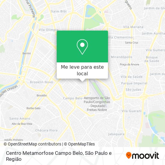 Centro Metamorfose Campo Belo mapa