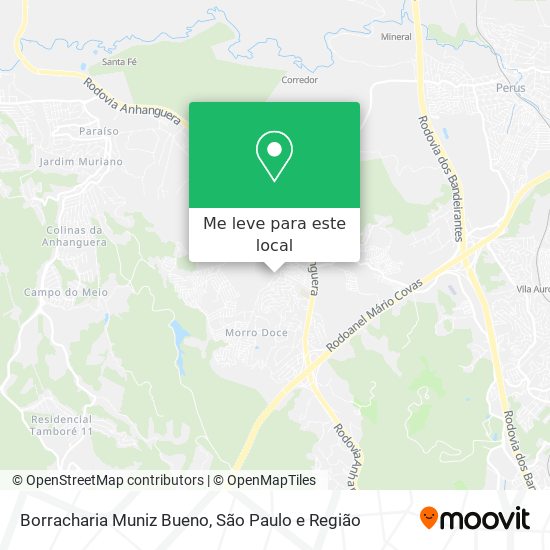 Borracharia Muniz Bueno mapa