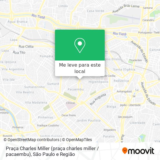 Praça Charles Miller (praça charles miller / pacaembu) mapa