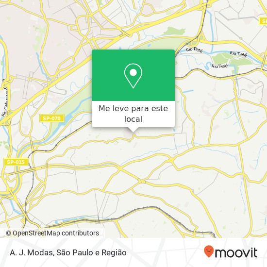 A. J. Modas, Avenida Rubens Fraga de Toledo Arruda, 121 Cangaíba São Paulo-SP 03726-000 mapa