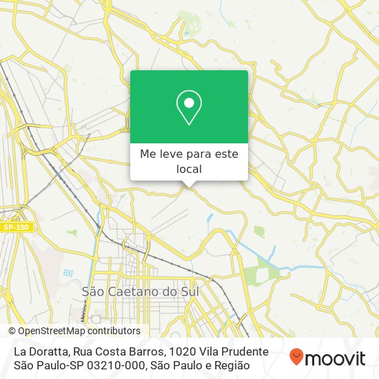 La Doratta, Rua Costa Barros, 1020 Vila Prudente São Paulo-SP 03210-000 mapa