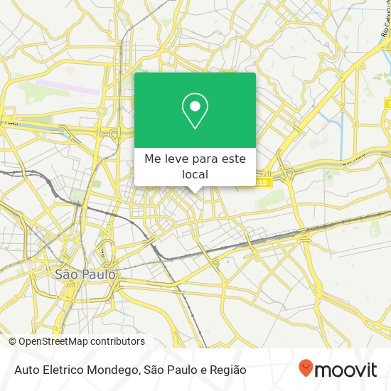 Auto Eletrico Mondego, Rua Cachoeira, 843 Belém São Paulo-SP 03024-000 mapa