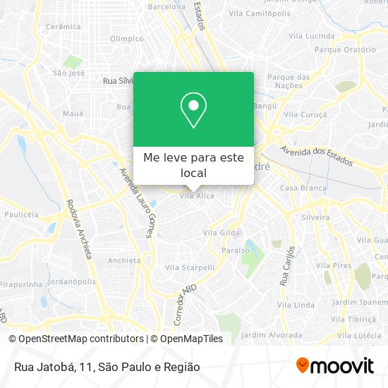 Rua Jatobá, 11 mapa