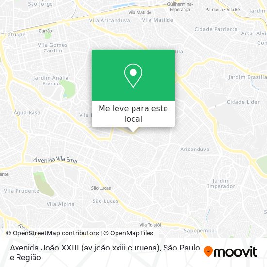 Avenida João XXIII (av joão xxiii curuena) mapa