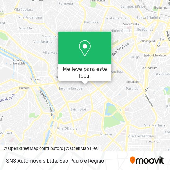 SNS Automóveis Ltda mapa