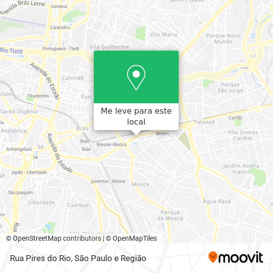 Rua Pires do Rio mapa