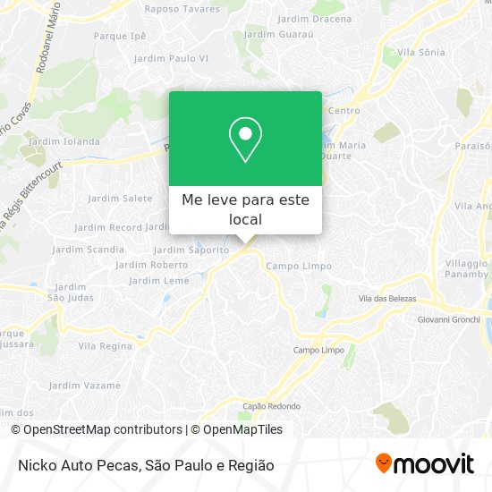 Nicko Auto Pecas mapa