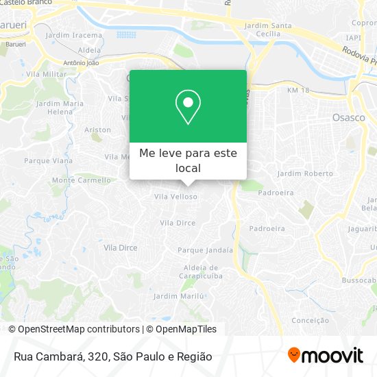 Rua Cambará, 320 mapa
