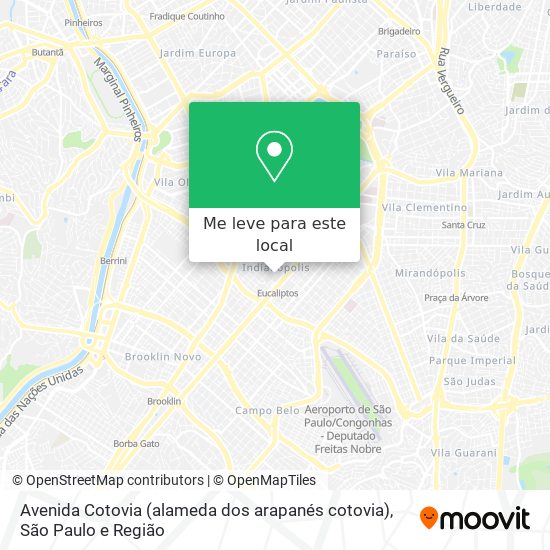 Avenida Cotovia (alameda dos arapanés cotovia) mapa