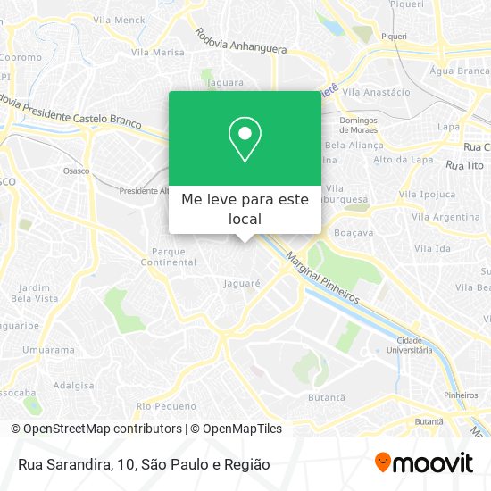 Rua Sarandira, 10 mapa