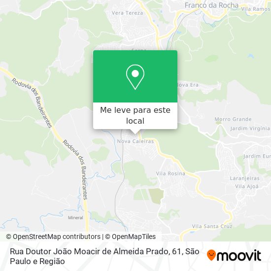Rua Doutor João Moacir de Almeida Prado, 61 mapa