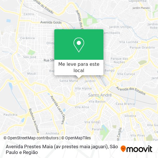 Avenida Prestes Maia (av prestes maia jaguari) mapa