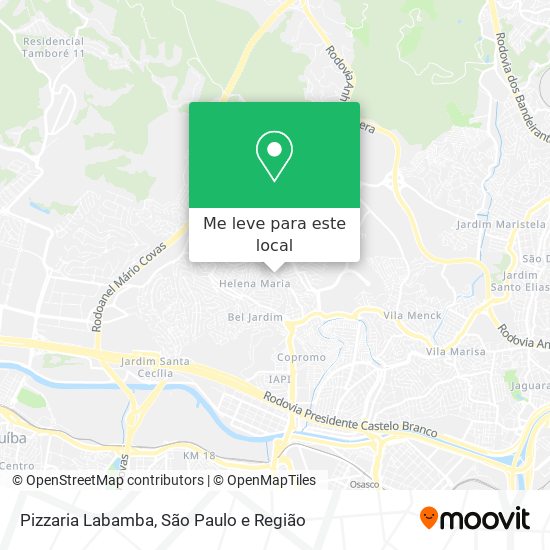 Pizzaria Labamba mapa