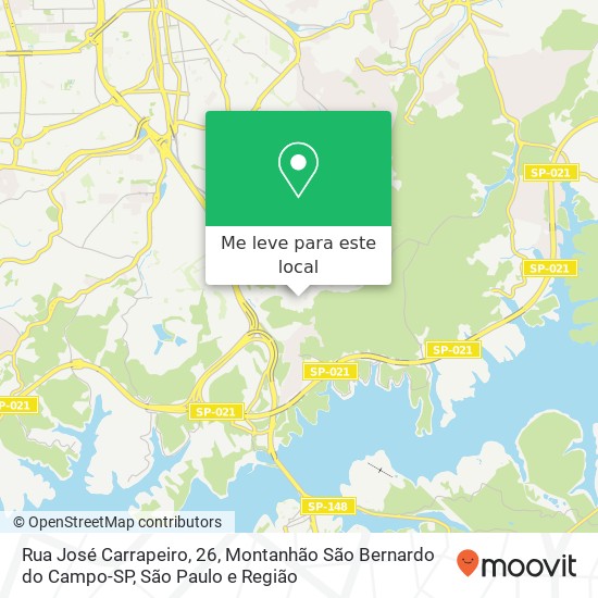 Rua José Carrapeiro, 26, Montanhão São Bernardo do Campo-SP mapa