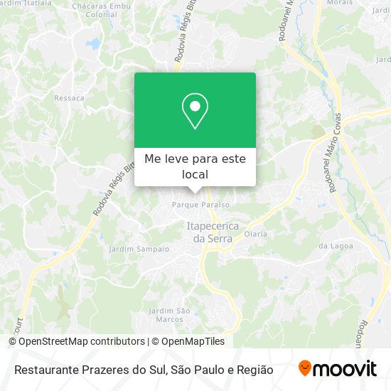 Restaurante Prazeres do Sul mapa