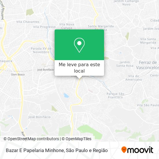 Bazar E Papelaria Minhone mapa