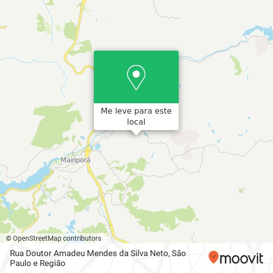 Rua Doutor Amadeu Mendes da Silva Neto, Mairiporã Mairiporã-SP mapa