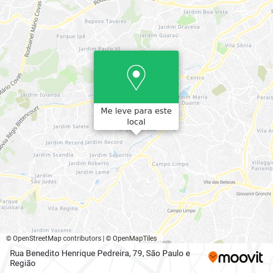 Rua Benedito Henrique Pedreira, 79 mapa