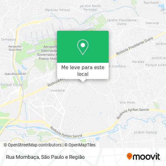 Rua Mombaça mapa