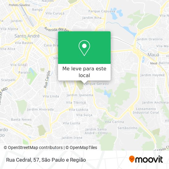 Rua Cedral, 57 mapa