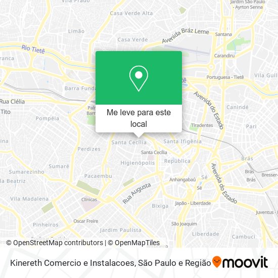 Kinereth Comercio e Instalacoes mapa