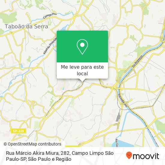 Rua Márcio Akira Miura, 282, Campo Limpo São Paulo-SP mapa