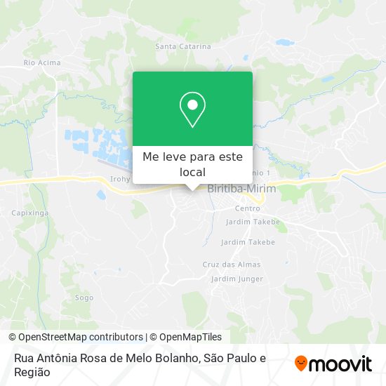 Rua Antônia Rosa de Melo Bolanho mapa