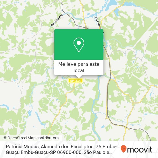 Patricia Modas, Alameda dos Eucaliptos, 75 Embu-Guaçu Embu-Guaçu-SP 06900-000 mapa