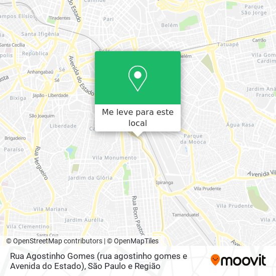 Rua Agostinho Gomes (rua agostinho gomes e Avenida do Estado) mapa