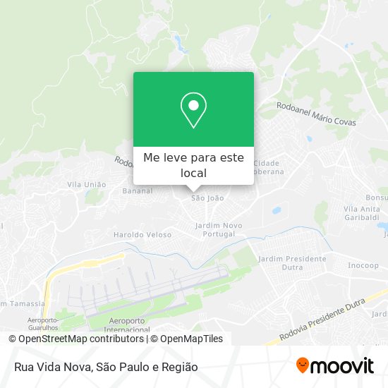 Rua Vida Nova mapa