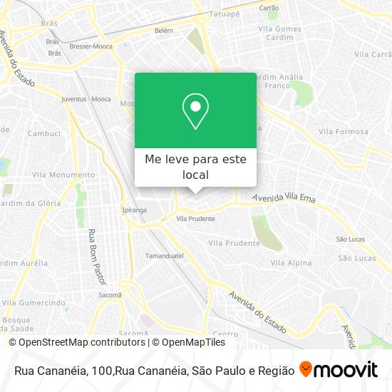 Rua Cananéia, 100,Rua Cananéia mapa