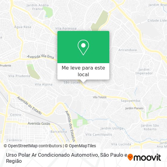 Urso Polar Ar Condicionado Automotivo mapa