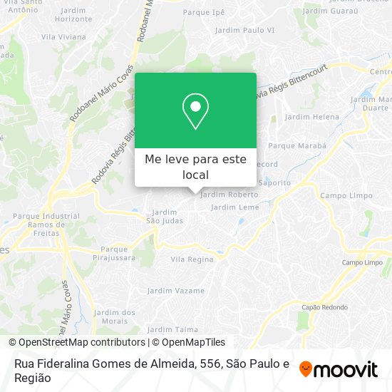 Rua Fideralina Gomes de Almeida, 556 mapa