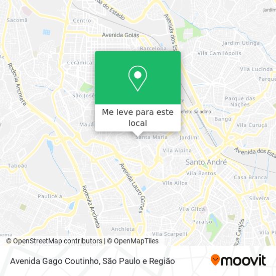 Avenida Gago Coutinho mapa