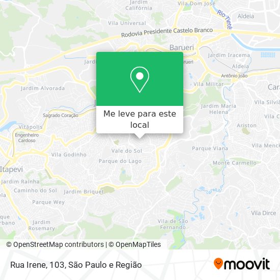Rua Irene, 103 mapa