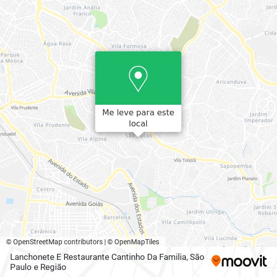 Lanchonete E Restaurante Cantinho Da Familia mapa