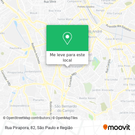 Rua Pirapora, 82 mapa