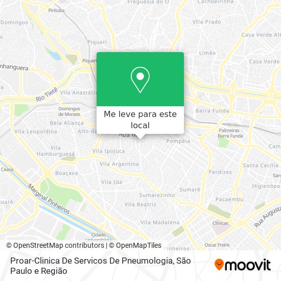 Proar-Clinica De Servicos De Pneumologia mapa