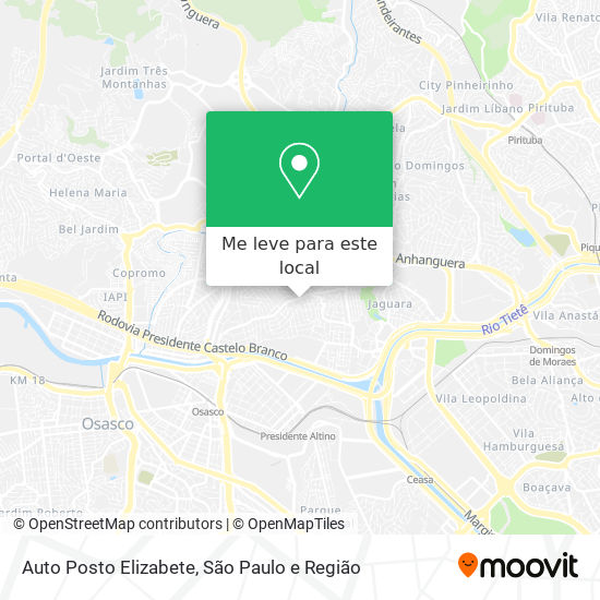 Auto Posto Elizabete mapa